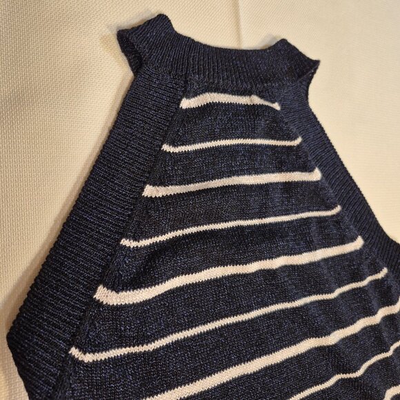 MASSIMO DUTTI Striped Tank Top In Navy - Picture 5 of 9